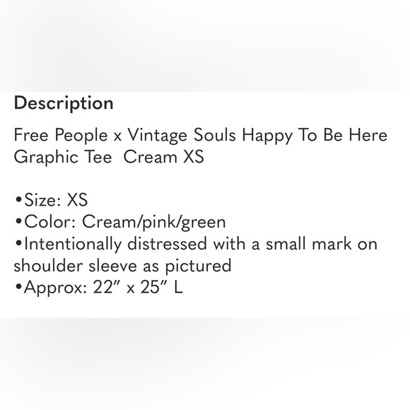 Free People x Vintage Souls Happy To Be Here oversized tee 😊 - Picture 12 of 14